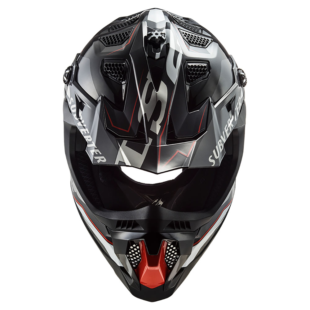 LS2 MX700 SUBVERTER EVO II ARCHED, MOTO ĶIVERE, sudraba, titāna LS2 MX700 SUBVERTER EVO II ARCHED, MOTO ĶIVERE, sudraba, titāna - Image 3