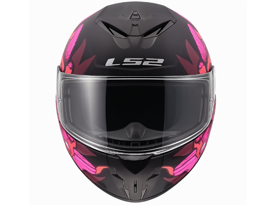 LS2 FF820 RAPID III POPPIES II Helmet, melna, rozā LS2 FF820 RAPID III POPPIES II Helmet, melna, rozā - Image 2