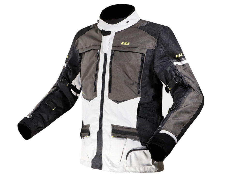 LS2 NORWAY vīriešu moto jaka - melna, pelēka, dzeltena LS2 NORWAY vīriešu moto jaka - melna, pelēka, dzeltena