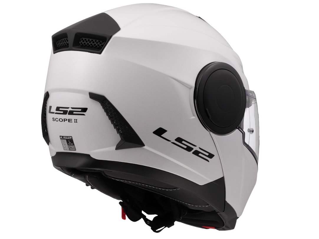 LS2 FF902 SCOPE II SOLID, MOTO ĶIVERE, balta spidīga LS2 FF902 SCOPE II SOLID, MOTO ĶIVERE, balta spidīga - Image 2