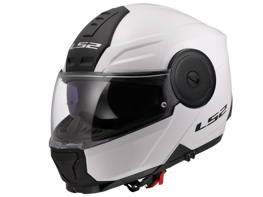 LS2 FF902 SCOPE II SOLID, MOTO ĶIVERE, balta spidīga LS2 FF902 SCOPE II SOLID, MOTO ĶIVERE, balta spidīga - Image 4