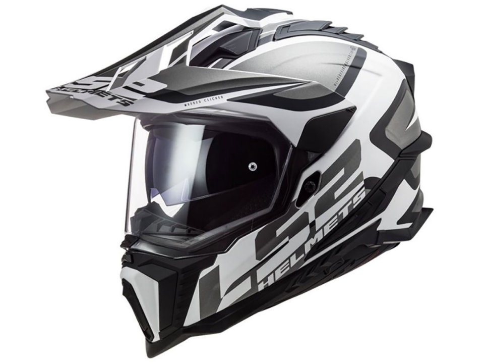 LS2 MX701 EXPLORER ALTER enduro, MOTO ĶIVERE, matēts melns-balts LS2 MX701 EXPLORER ALTER enduro, MOTO ĶIVERE, matēts melns-balts