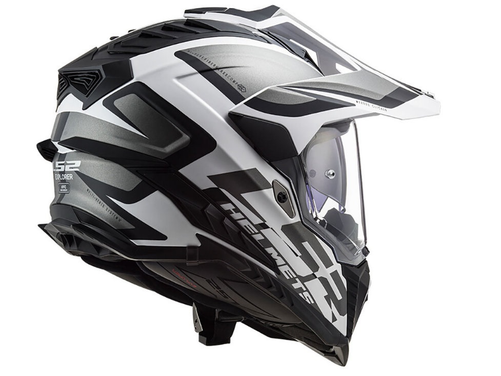LS2 MX701 EXPLORER ALTER enduro, MOTO ĶIVERE, matēts melns-balts LS2 MX701 EXPLORER ALTER enduro, MOTO ĶIVERE, matēts melns-balts - Image 2