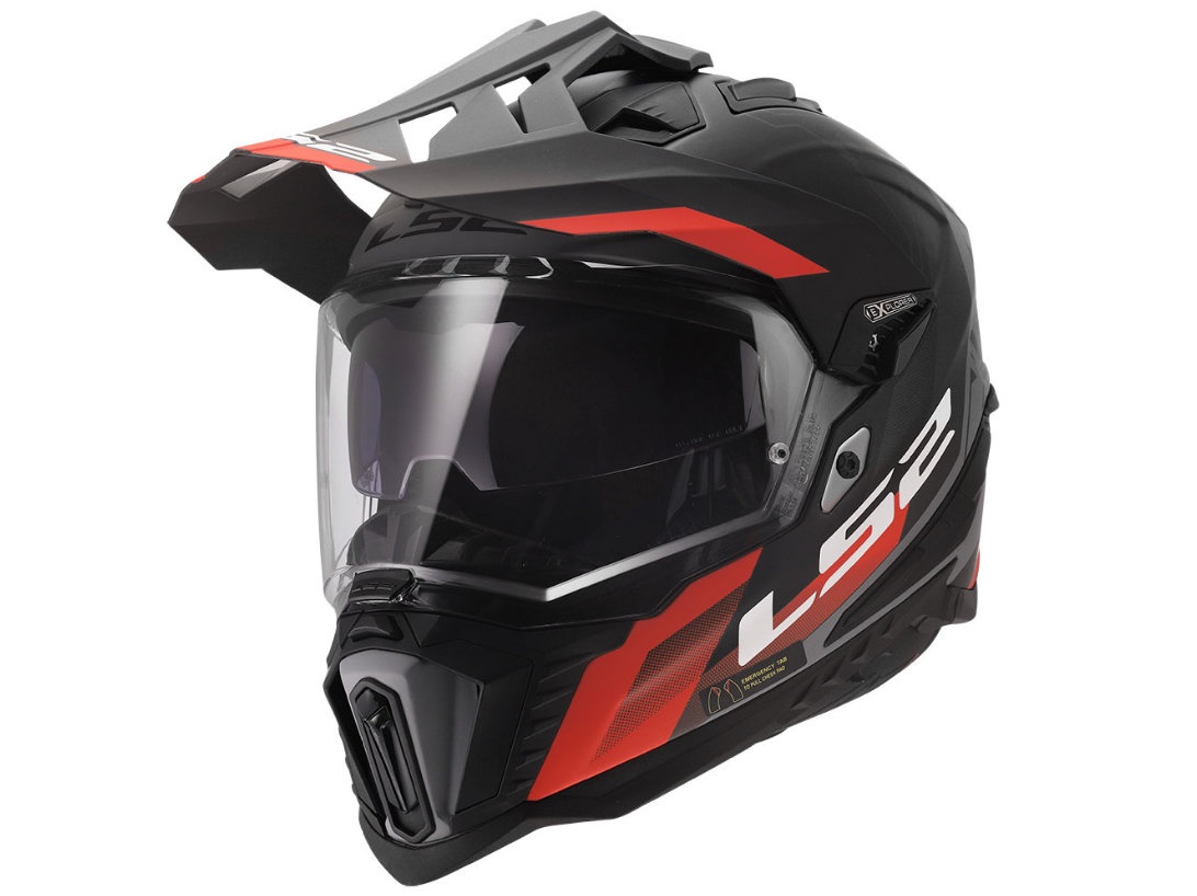 LS2 MX701 EXPLORER HEXA enduro, MOTO ĶIVERE, -melns-sarkans-pelēks LS2 MX701 EXPLORER HEXA enduro, MOTO ĶIVERE, -melns-sarkans-pelēks - Image 3