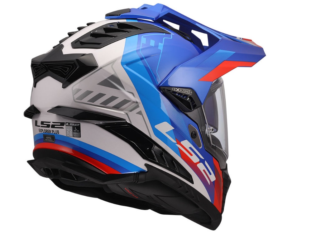 LS2 MX701 EXPLORER HEXA Enduro, MOTO ĶIVERE, zils, sarkans, balts LS2 MX701 EXPLORER HEXA Enduro, MOTO ĶIVERE, zils, sarkans, balts - Image 3