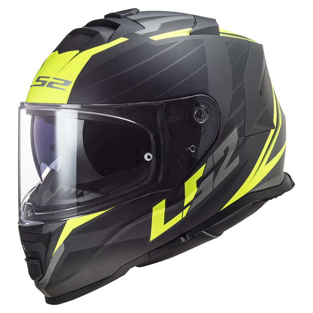 LS2 FF800 STORM II NERVE, MOTO ĶIVERE, matēta melna, dzeltena LS2 FF800 STORM II NERVE, MOTO ĶIVERE, matēta melna, dzeltena
