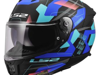 LS2 FF808 STREAM II MIKA, MOTO ĶIVERE, melna, zila