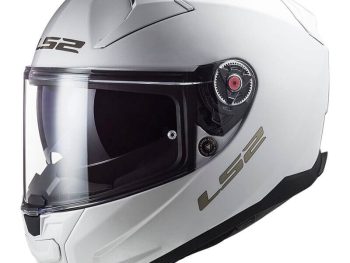 LS2 FF811 VECTOR II SOLID, MOTO ĶIVERE, balta spīdīga