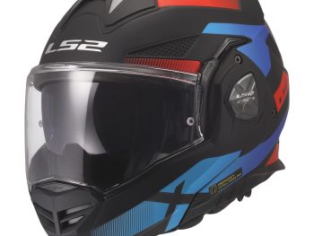 LS2 FF901 ADVANT X NOVA, MOTO ĶIVERE, melna, sarkana, zila