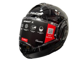 LS2 FF901 ADVANT X SOLID, MOTO ĶIVERE, Melna spīdīga