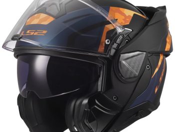 LS2 FF910 ADVANT II GLIDE, MOTO ĶIVERE, melna, oranža
