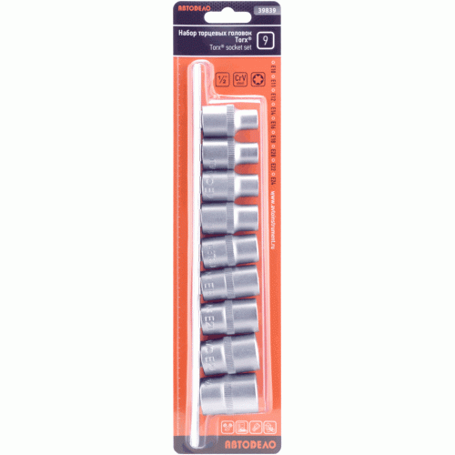 Torx® uzgaļu komplekts 1/2" AMIO-39839 Torx® uzgaļu komplekts 1/2" AMIO-39839 - Image 2