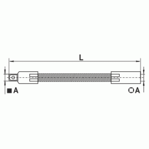 1/4" pagarinātājs, elastīgs, 150 mm PRO AMIO-39726 1/4" pagarinātājs, elastīgs, 150 mm PRO AMIO-39726 - Image 3
