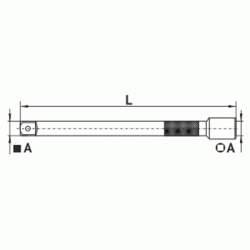 1/4" pagarinātājs, taisns, 150 mm AMIO-39763 1/4" pagarinātājs, taisns, 150 mm AMIO-39763 - Image 2