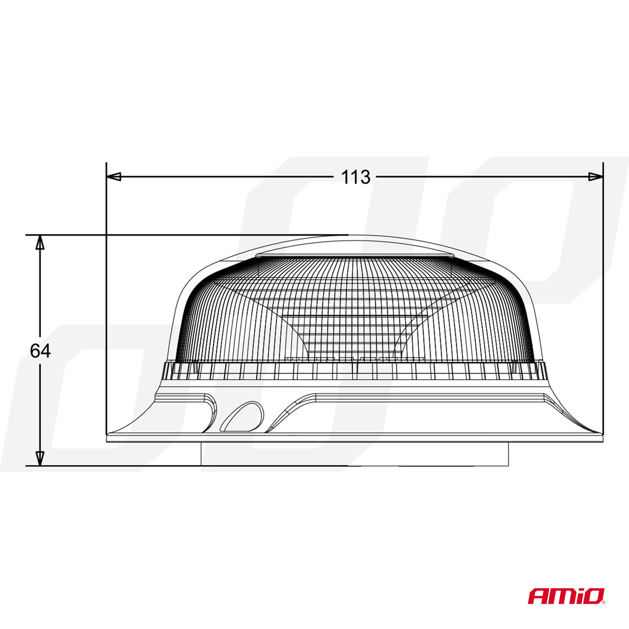 12/24 V LED brīdinājuma lampa W21m magnētiska / 3 skrūves R65 R10 18LED AMIO-02925 12/24 V LED brīdinājuma lampa W21m magnētiska / 3 skrūves R65 R10 18LED AMIO-02925 - Image 8