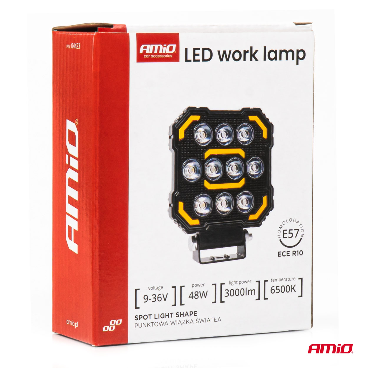 Darba lampa AWL79 48W 6500K 3000lm 9-36V AMiO Darba lampa AWL79 48W 6500K 3000lm 9-36V AMiO - Image 8