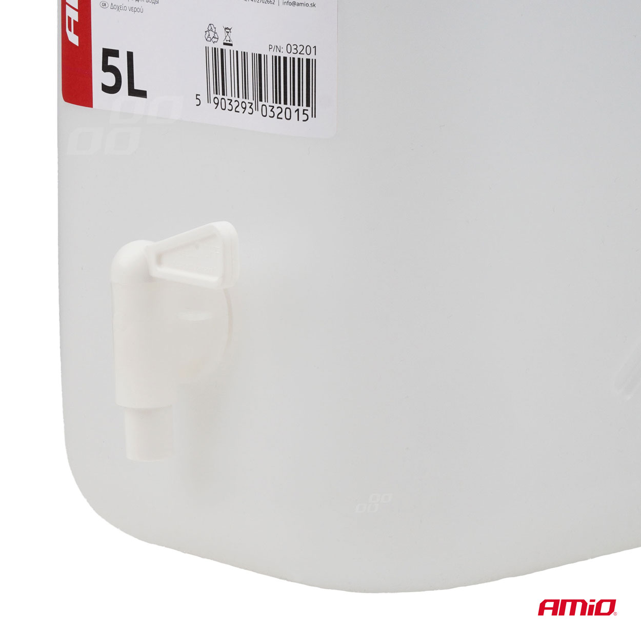 Ūdens kanna ar krānu 5L plastmasas AMIO-03201 Ūdens kanna ar krānu 5L plastmasas AMIO-03201 - Image 4