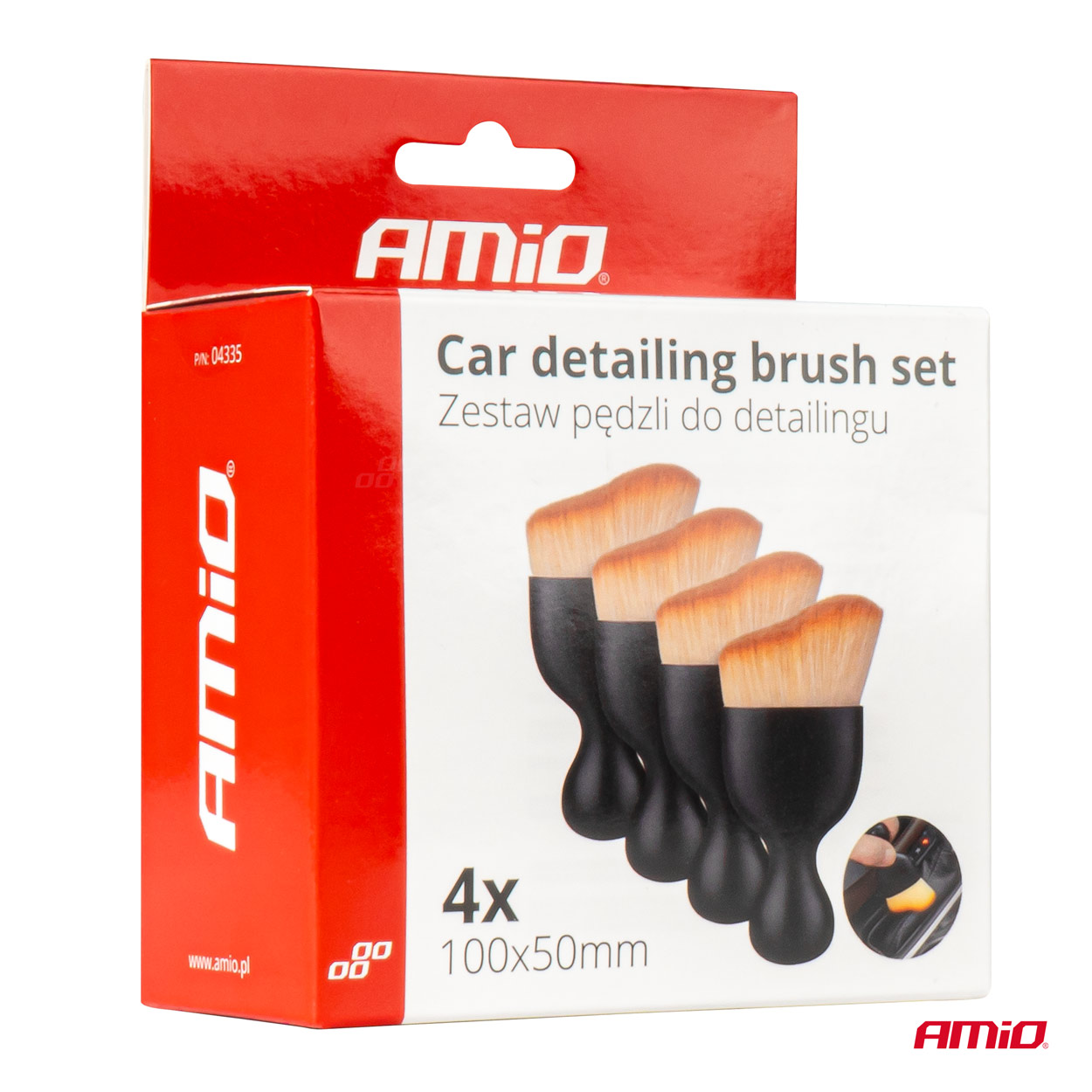 Auto detaļu tīrīšanas suku komplekts 4 gab. AMIO-04335 Auto detaļu tīrīšanas suku komplekts 4 gab. AMIO-04335 - Image 8