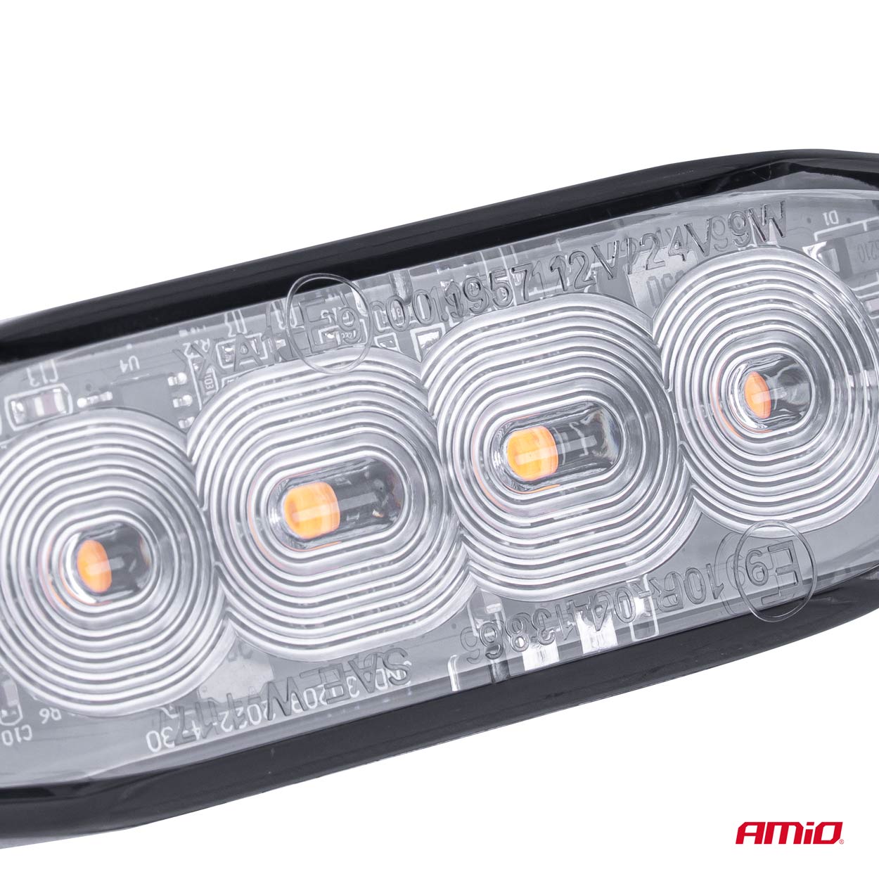 LED brīdinājuma lampa 4 LED R65 R10 12-24V AMIO-02298 LED brīdinājuma lampa 4 LED R65 R10 12-24V AMIO-02298 - Image 2