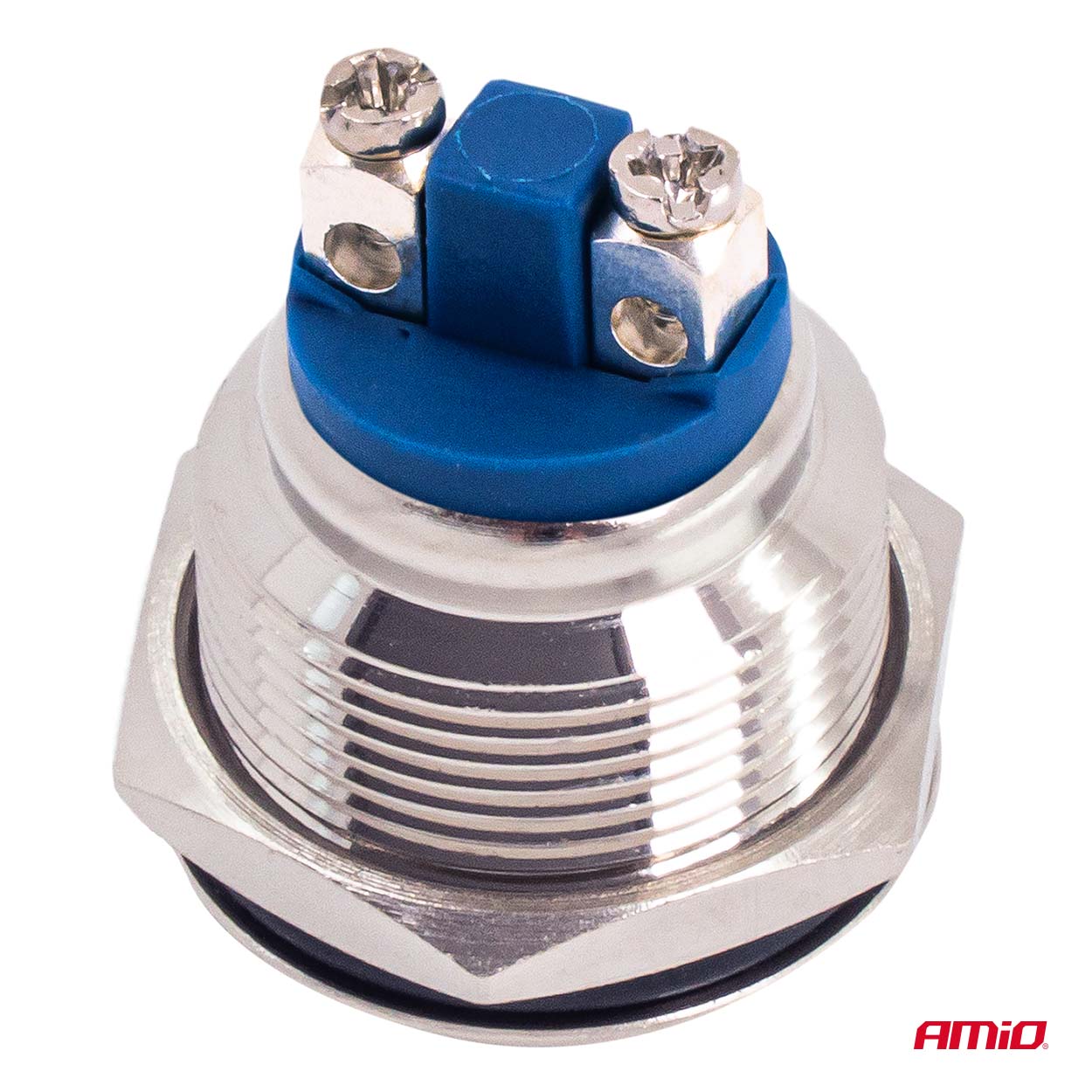 Plakana apaļa tērauda momentānā poga 19 mm, 5A, 12/230V AMIO-04436 Plakana apaļa tērauda momentānā poga 19 mm, 5A, 12/230V AMIO-04436 - Image 4