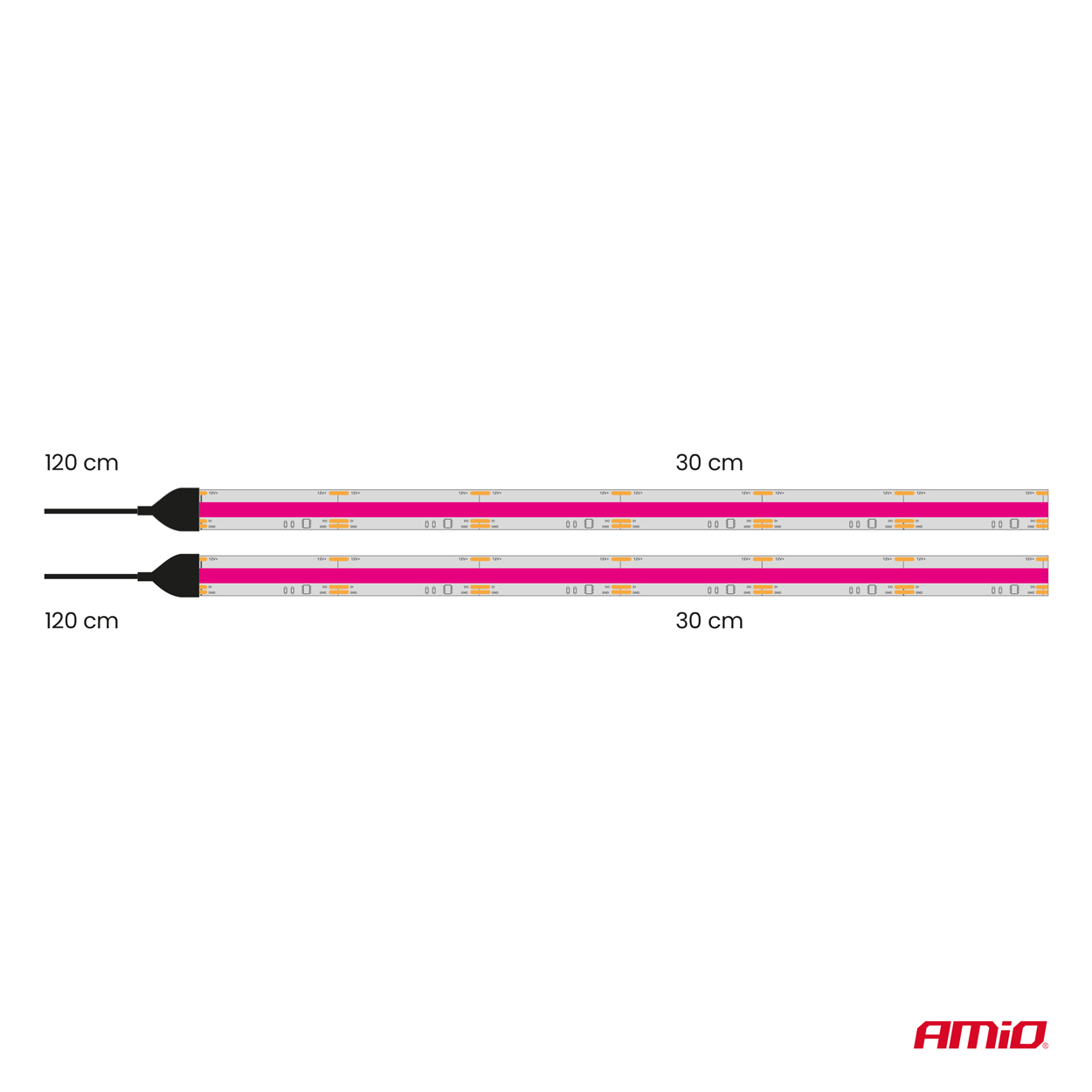 Elastīgas LED COB lentes, rozā 2x30cm 12V AMIO-04570 Elastīgas LED COB lentes, rozā 2x30cm 12V AMIO-04570 - Image 8