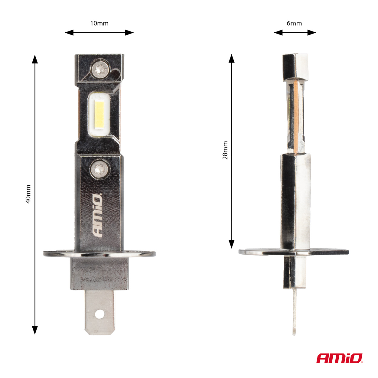 LED H1 priekšējie lukturi Hybrid sērija Canbus 60W AMIO-04112 LED H1 priekšējie lukturi Hybrid sērija Canbus 60W AMIO-04112 - Image 4