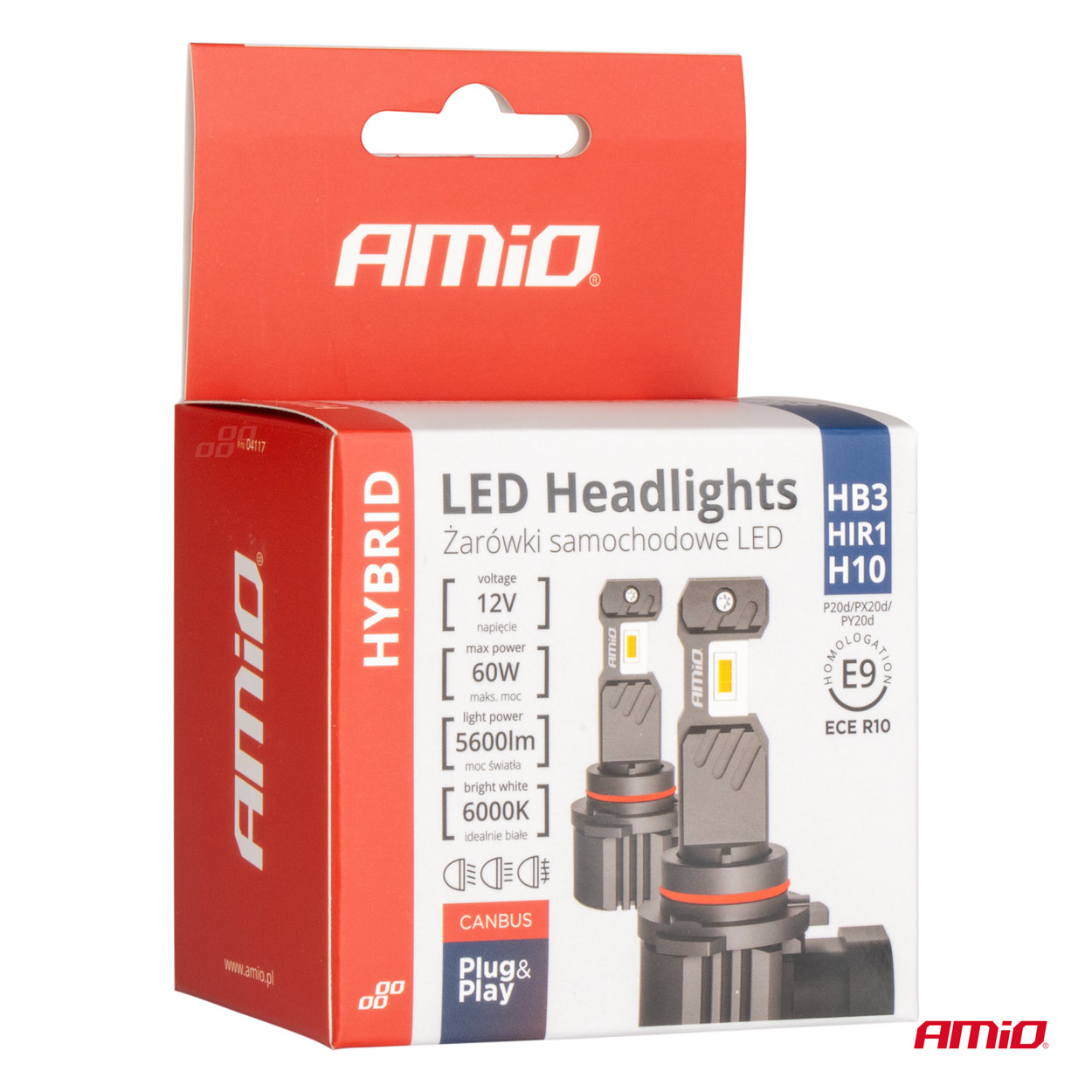 LED HB3 HIR1 H10 priekšējie lukturi Hybrid sērijas Canbus 60W AMIO-04117 LED HB3 HIR1 H10 priekšējie lukturi Hybrid sērijas Canbus 60W AMIO-04117 - Image 5
