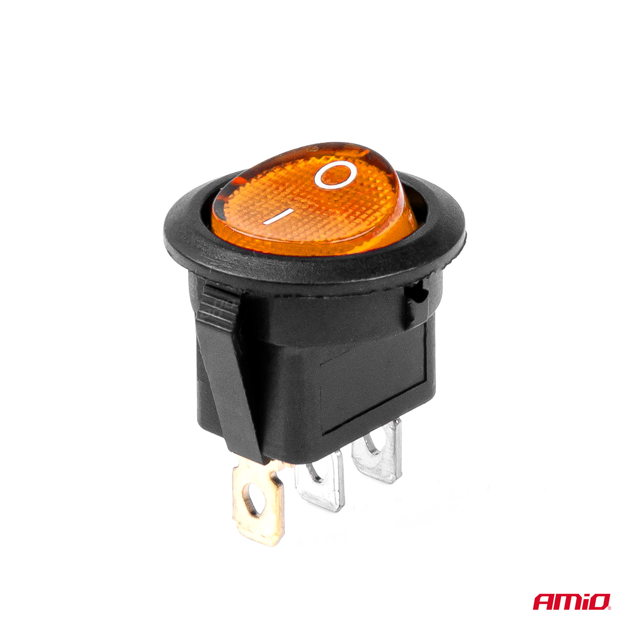 Apaļš slēdzis ar dzeltenu gaismu 12/24V max 20A IESLĒGTS/IZSLĒGTS AMIO-03085 Apaļš slēdzis ar dzeltenu gaismu 12/24V max 20A IESLĒGTS/IZSLĒGTS AMIO-03085 - Image 2
