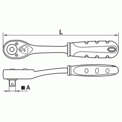 1/2" sprūdrata uzgriežņu atslēga AMIO-39742 1/2" sprūdrata uzgriežņu atslēga AMIO-39742 - Image 3