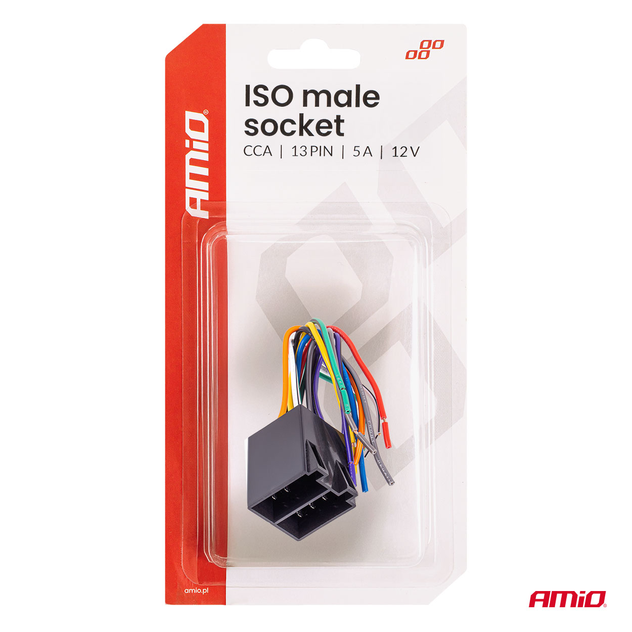 ISO MALE ligzda ISO CCA 13 kontaktu 5A 12V AMIO-04445 ISO MALE ligzda ISO CCA 13 kontaktu 5A 12V AMIO-04445 - Image 5