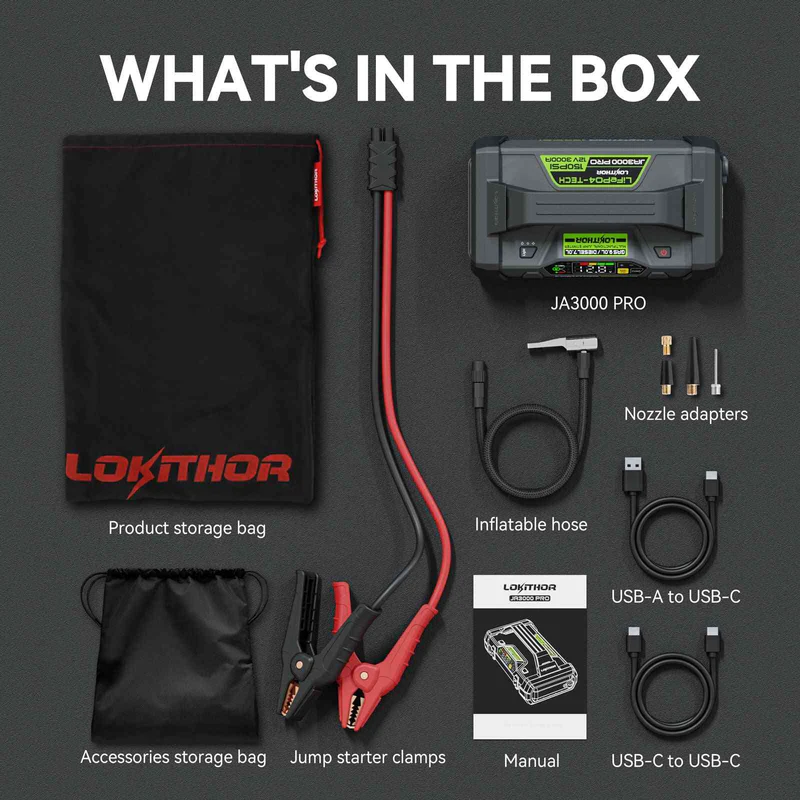 Lokithor JA3000 PRO palaišanas akumulators ar LiFePO4-Tech 3000A Lokithor JA3000 PRO palaišanas akumulators ar LiFePO4-Tech 3000A - Image 4