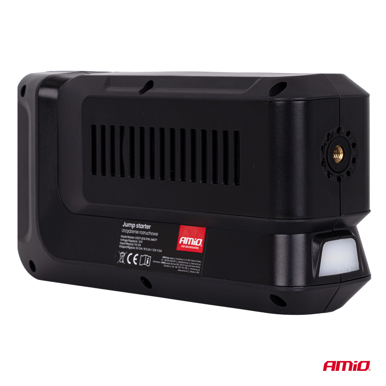 Pārnēsājams 4in1 palaišanas starteris/LED/gaisa kompresors/ārējā akumulators 12V 1600A AMIO-04677 Pārnēsājams 4in1 palaišanas starteris/LED/gaisa kompresors/ārējā akumulators 12V 1600A AMIO-04677 - Image 12