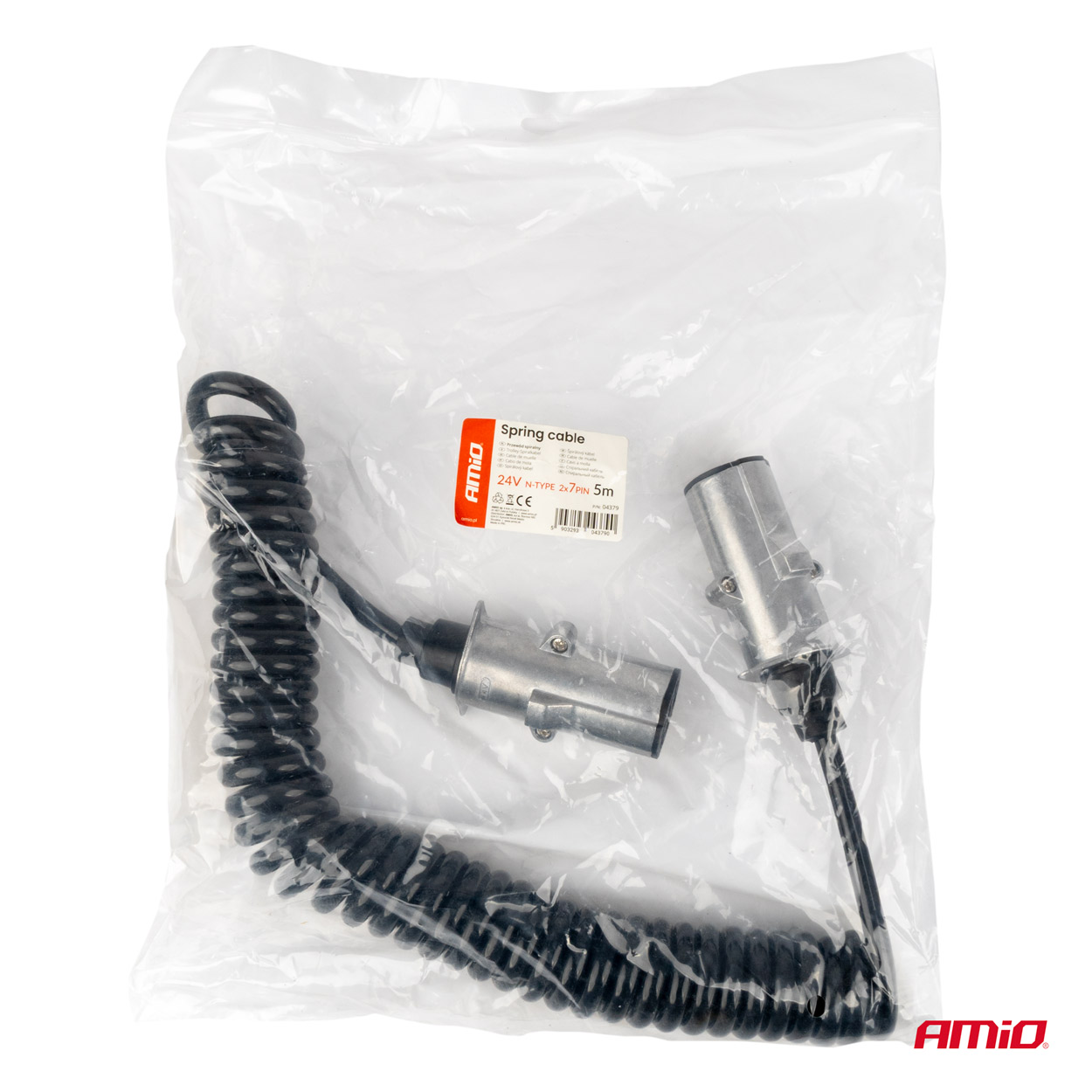 Atsperes kabelis TIR 2x 7 kontaktu N tips 5m 24V AMIO-04379 Atsperes kabelis TIR 2x 7 kontaktu N tips 5m 24V AMIO-04379 - Image 4