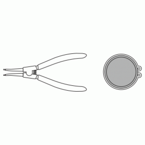 Sprostgredzenu knaibles, ārējās, taisnas, 180 mm AMIO-30410 Sprostgredzenu knaibles, ārējās, taisnas, 180 mm AMIO-30410 - Image 3