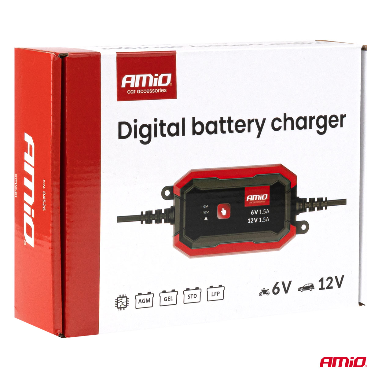 Digitālais akumulatora lādētājs AGM GEL STD LiFePo4 MAX 1,5A 6/12V AMIO-04526 Digitālais akumulatora lādētājs AGM GEL STD LiFePo4 MAX 1,5A 6/12V AMIO-04526 - Image 10