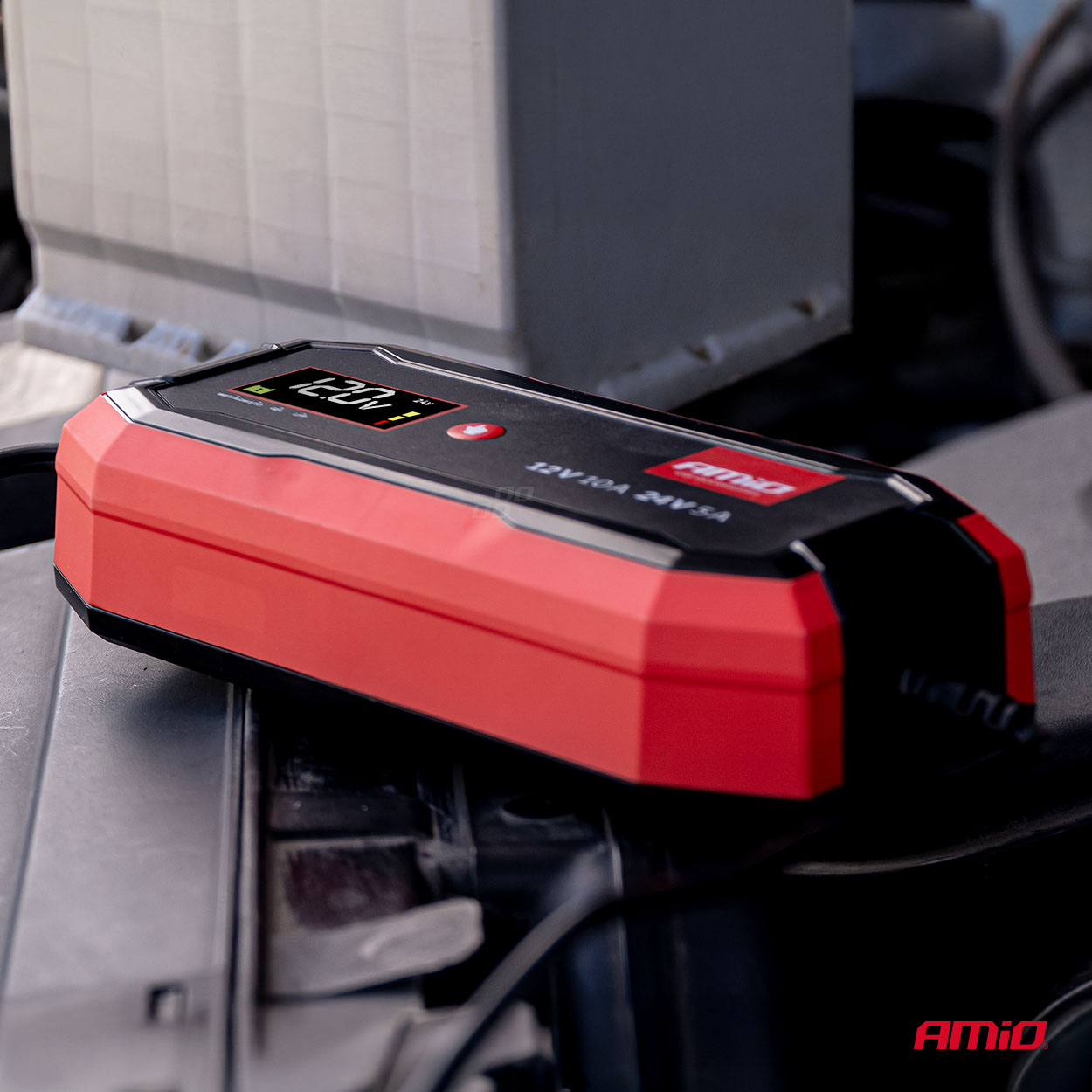 Digitālais 10A akumulatora lādētājs AGM GEL STD LiFePo4 12/24V PRO AMIO-04528 Digitālais 10A akumulatora lādētājs AGM GEL STD LiFePo4 12/24V PRO AMIO-04528 - Image 5
