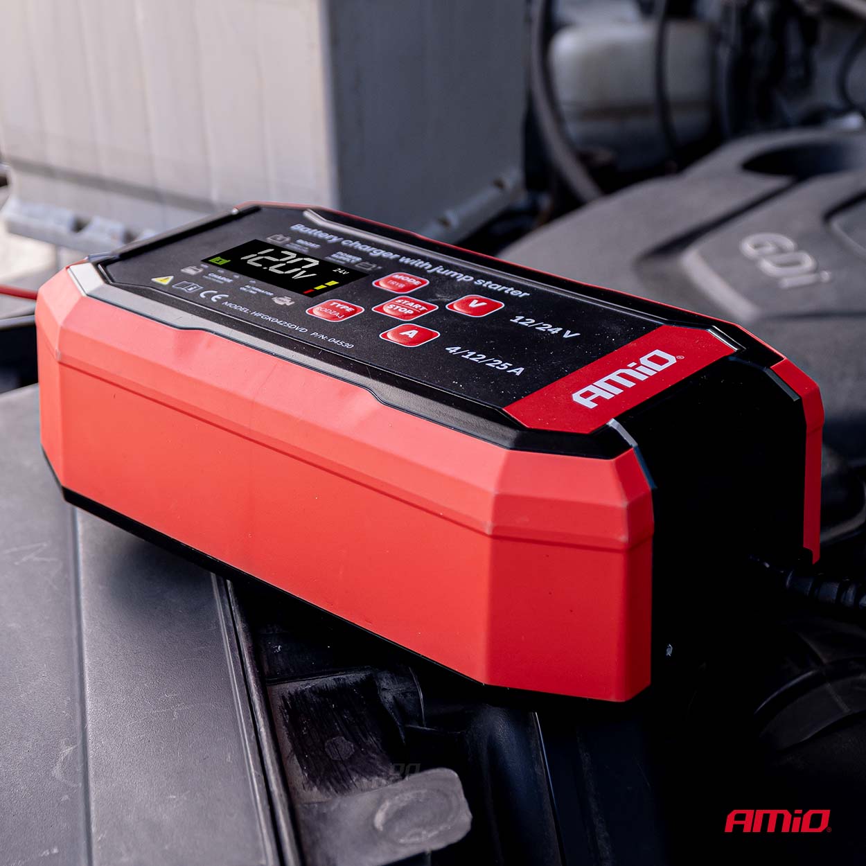 Digitālais 25A akumulatora lādētājs BOOST AGM GEL STD LiFePo4 12/24V PRO AMIO-04530 Digitālais 25A akumulatora lādētājs BOOST AGM GEL STD LiFePo4 12/24V PRO AMIO-04530 - Image 5