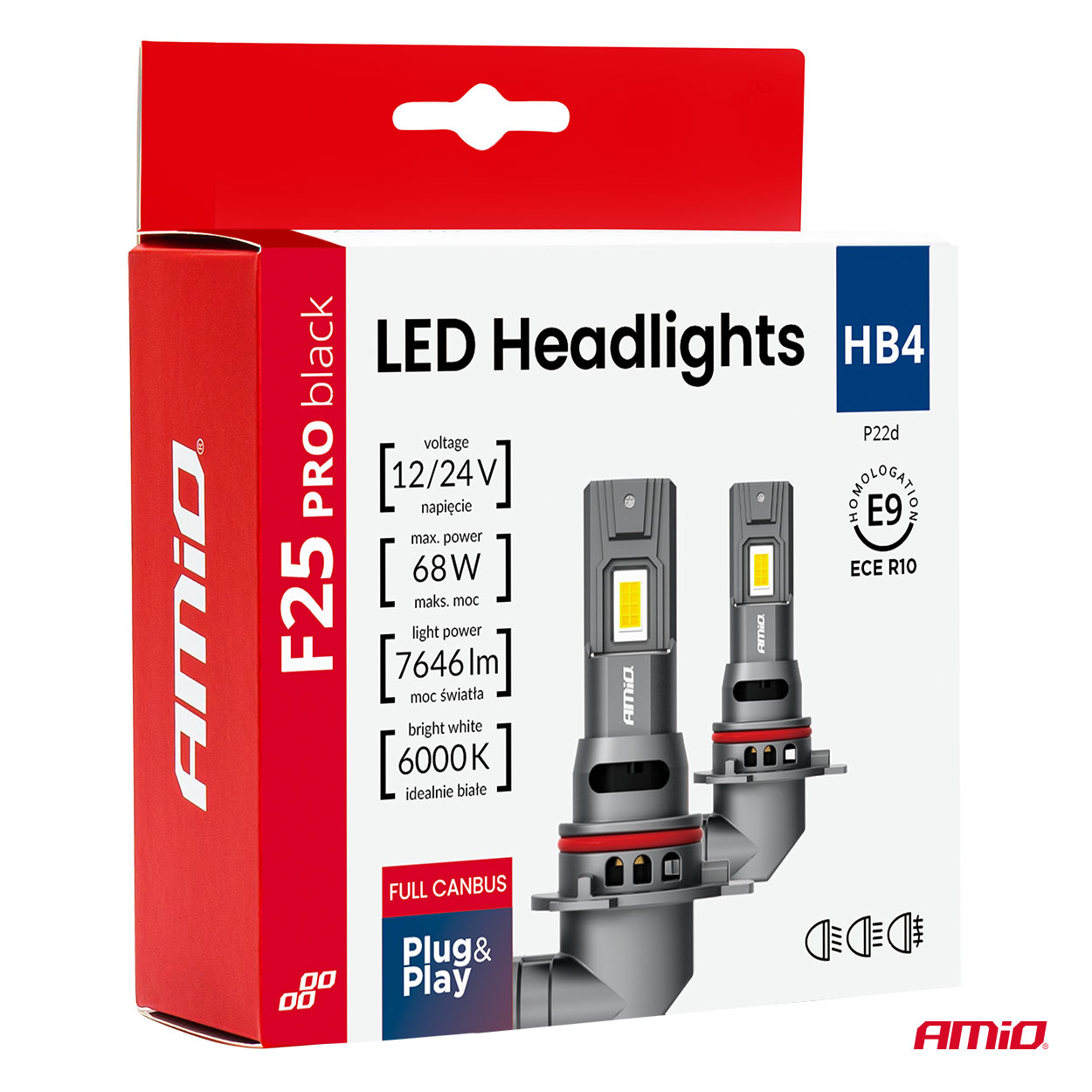 LED HB4 9006 68W priekšējie lukturi, F25 PRO sērija, melni, pilns CANBUS 12/24V AMIO-04723 LED HB4 9006 68W priekšējie lukturi, F25 PRO sērija, melni, pilns CANBUS 12/24V AMIO-04723 - Image 5