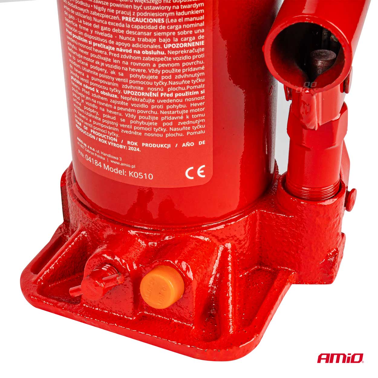 Hidrauliskais domkrats 10T, PVC kaste AMIO-04184 Hidrauliskais domkrats 10T, PVC kaste AMIO-04184 - Image 4