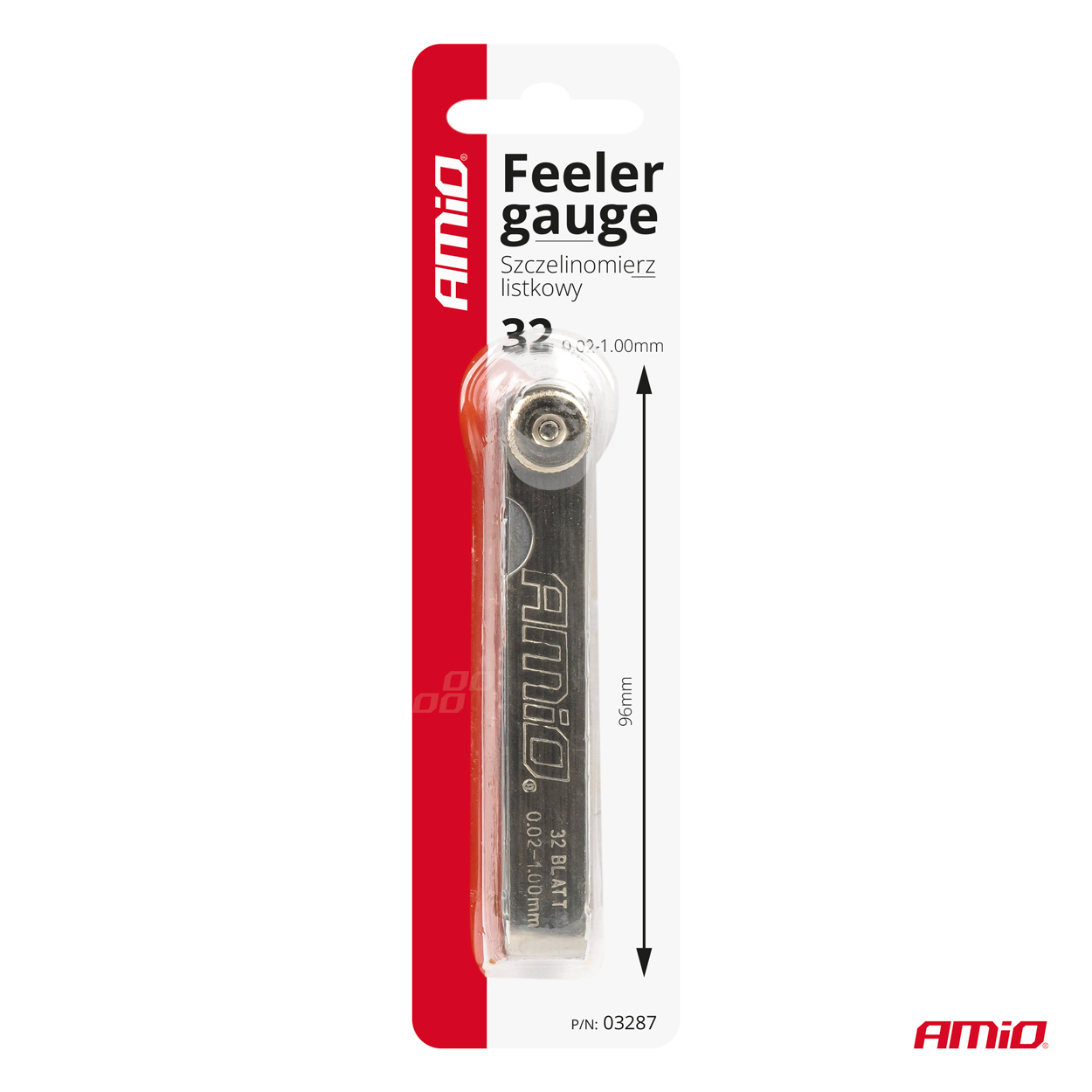 Folijas platuma mērītājs - 32 taisni ieliktņi, 89 mm gari AMIO-03287 Folijas platuma mērītājs - 32 taisni ieliktņi, 89 mm gari AMIO-03287 - Image 5