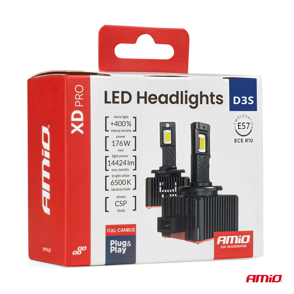 LED priekšējie lukturi XD PRO D3S PILNA CANBUS AMIO-04681 LED priekšējie lukturi XD PRO D3S PILNA CANBUS AMIO-04681 - Image 9