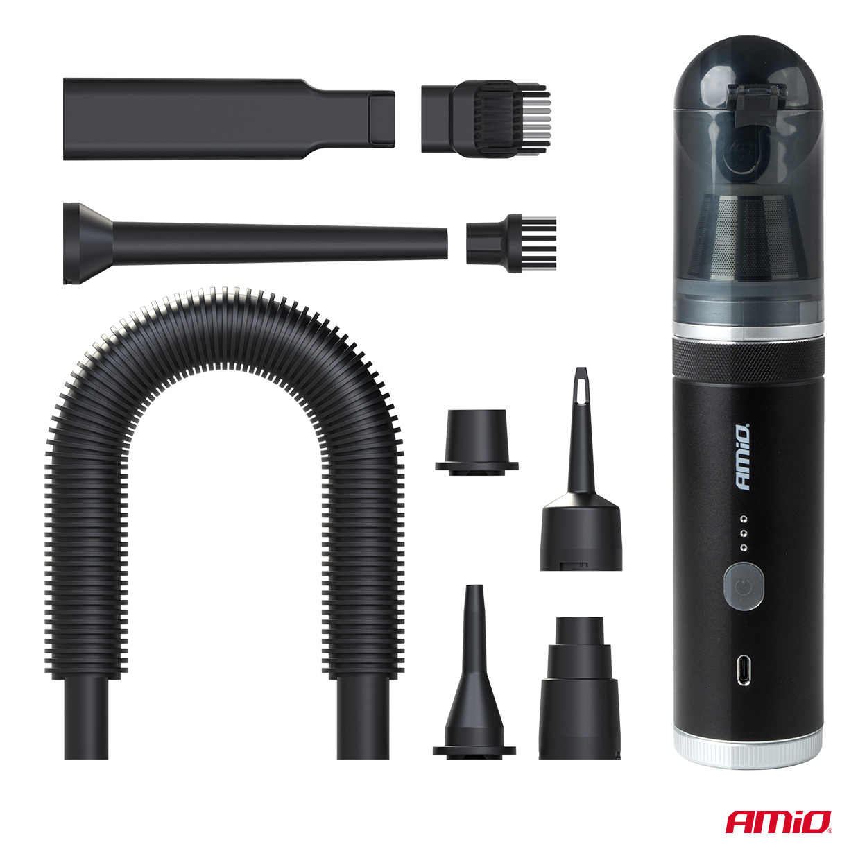 Bezvadu bezsuku automašīnas putekļsūcējs ar sūkņa funkciju 100 W 20 kPa USB-C AMIO-04785 Bezvadu bezsuku automašīnas putekļsūcējs ar sūkņa funkciju 100 W 20 kPa USB-C AMIO-04785 - Image 13