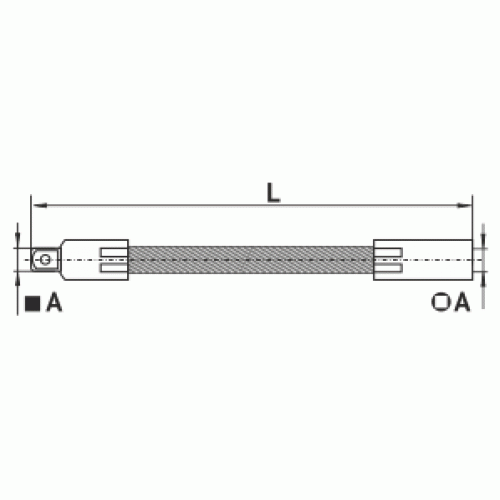 1/4" pagarinātājs, elastīgs, 150 mm AMIO-39756 1/4" pagarinātājs, elastīgs, 150 mm AMIO-39756 - Image 2
