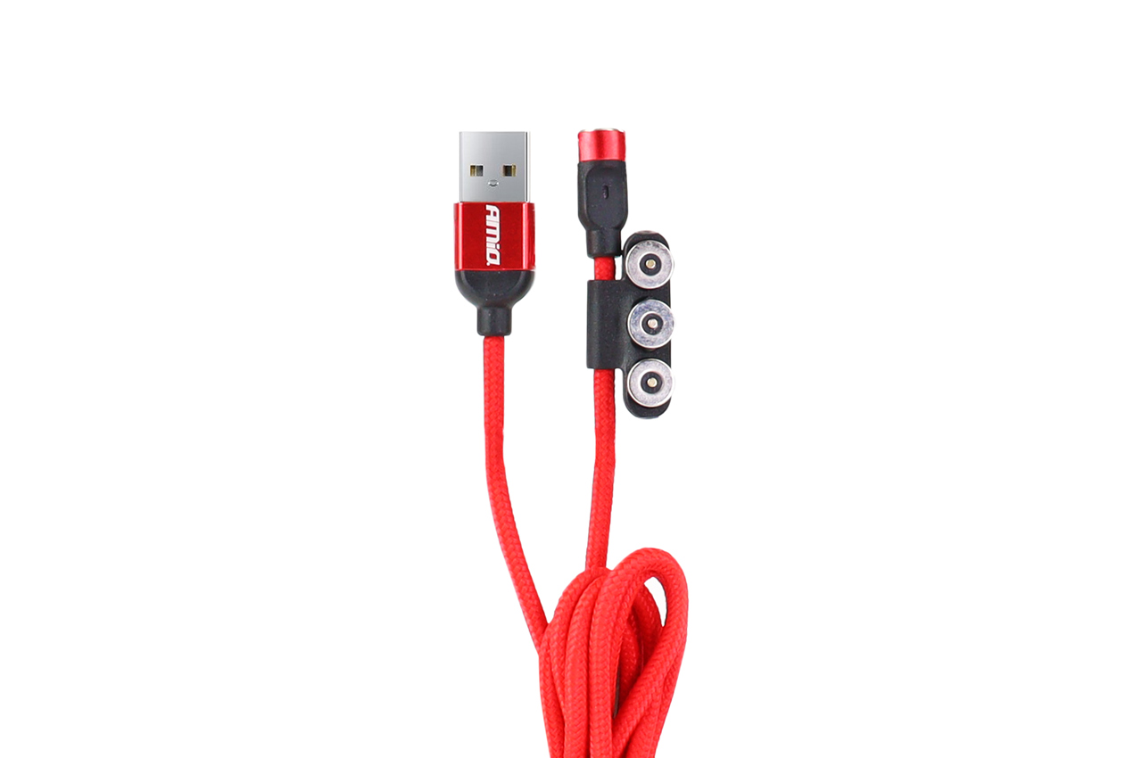Magnētiskā porta kombinētais kabelis Lightning/USB C/micro USB 1 m UC-08 AMIO-02522 Magnētiskā porta kombinētais kabelis Lightning/USB C/micro USB 1 m UC-08 AMIO-02522 - Image 2