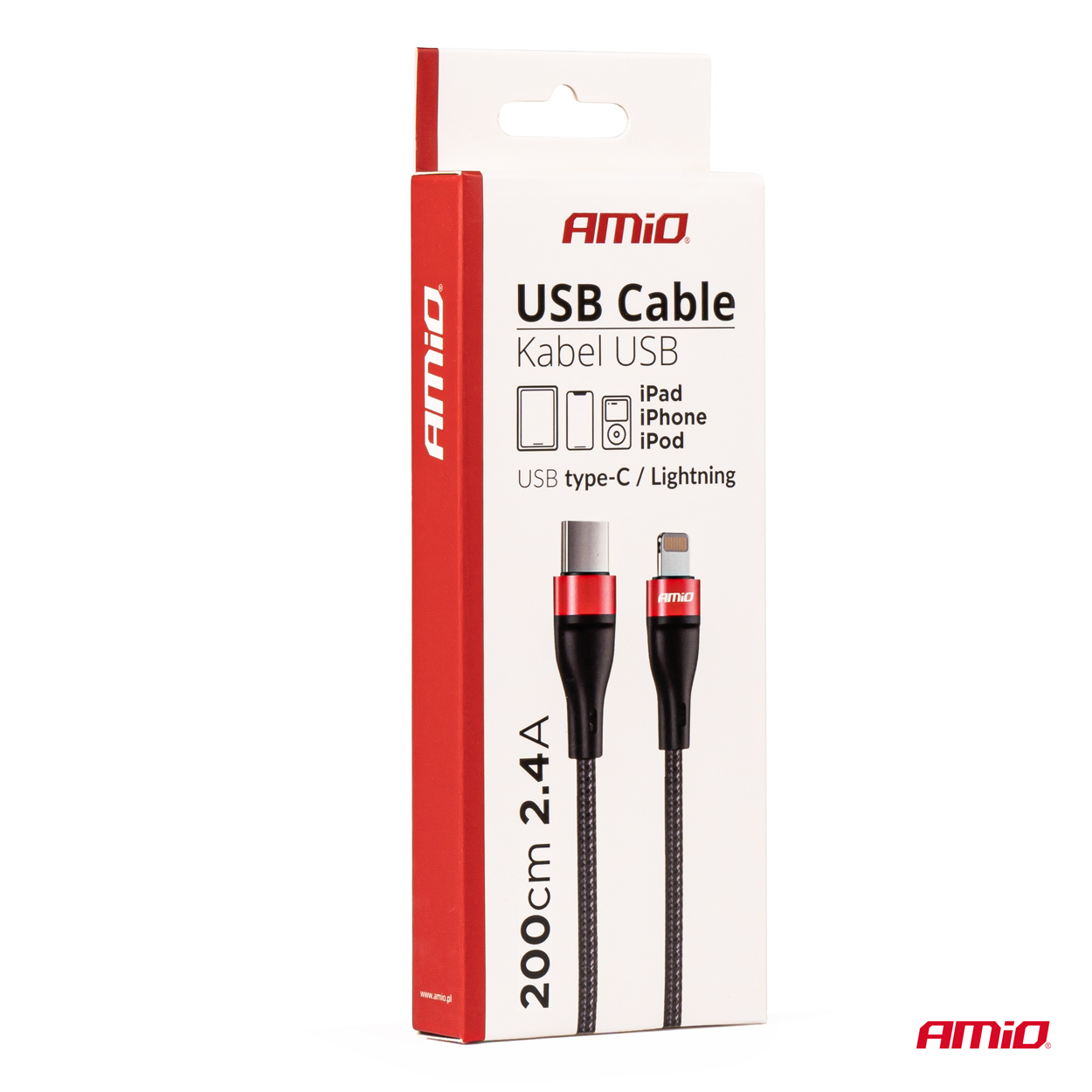 USB-C+Lightning kabelis, 200 cm, FullLINK UC-19 AMIO-02931 USB-C+Lightning kabelis, 200 cm, FullLINK UC-19 AMIO-02931 - Image 6
