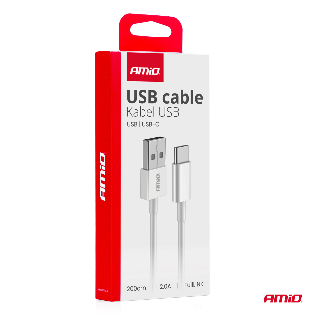 USB uz USB-C kabelis 2A 200cm FullLINK AMIO-03894 USB uz USB-C kabelis 2A 200cm FullLINK AMIO-03894 - Image 3