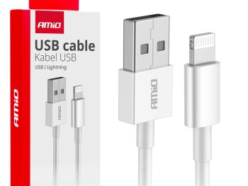 USB uz Lightning 2A 100 cm AMIO-03895