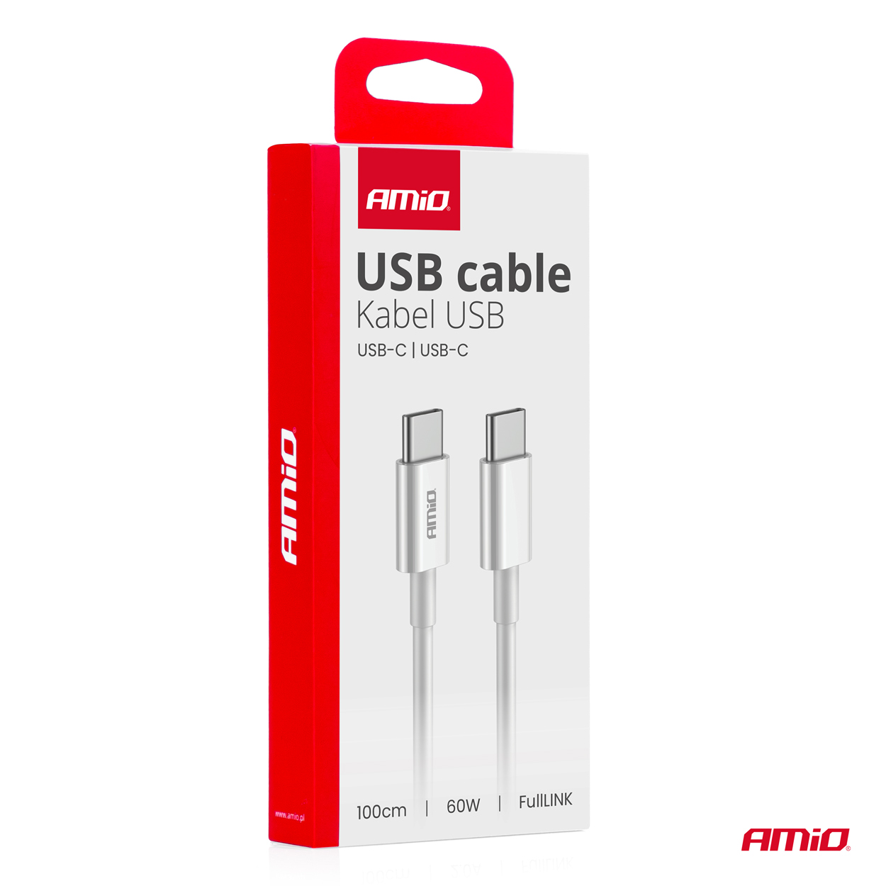USB-C uz TYPE-C kabelis 60W 100cm AMIO-03896 USB-C uz TYPE-C kabelis 60W 100cm AMIO-03896 - Image 5