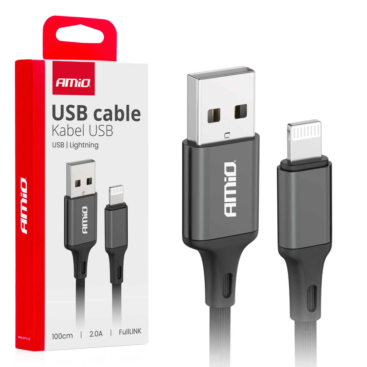 USB uz Lightning 2A 100cm FullLINK AMIO-03901 USB uz Lightning 2A 100cm FullLINK AMIO-03901