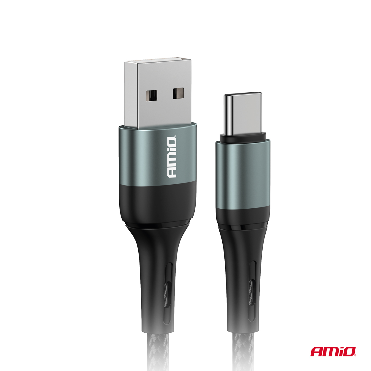 USB uz USB-C kabelis 3A 100 cm AMIO-03911 USB uz USB-C kabelis 3A 100 cm AMIO-03911 - Image 2